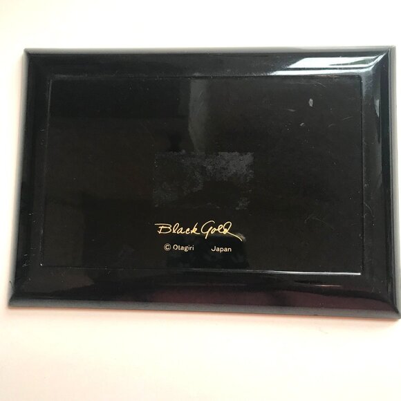 Vintage Otagiri Black Gold Tray Dish MCM - Picture 2 of 6